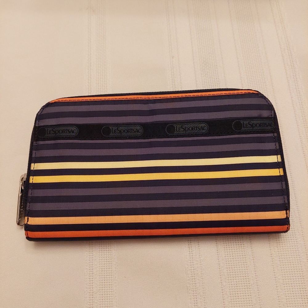 Lesportsac rainbow stripped wallet.